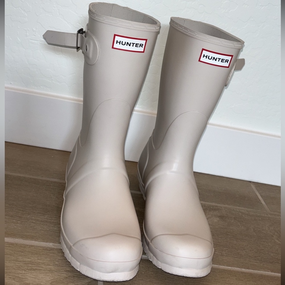 Hunter Beige Rain Boots